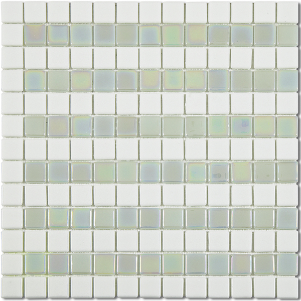 Alttoglass Mosaic Platino Lineal Blanco