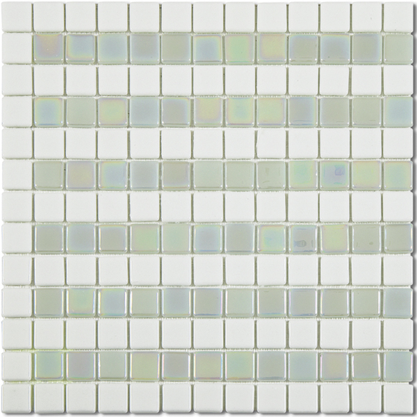 Alttoglass Mosaic Platino Lineal Blanco