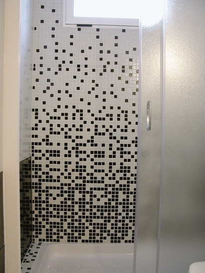 Wall mosaic tiles Degradado bicolor negro