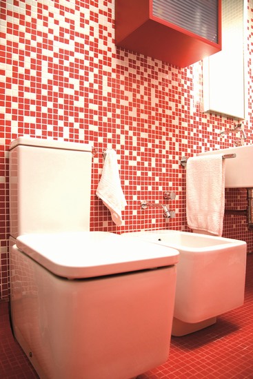 Wall mosaic tiles Degradado bicolor rojo