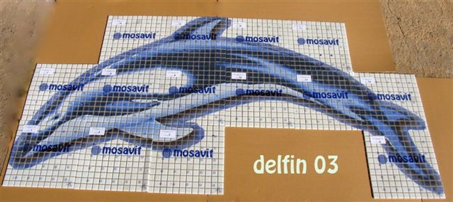 HD glass mosaic tiles Delfin