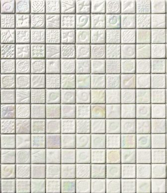 Alttoglass Mosaic Stamp Iridiscent White