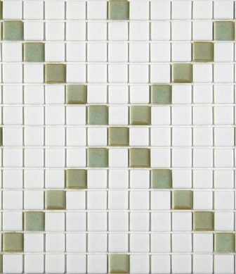 Alttoglass Mosaic Titanio Blanca Menta