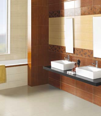 Bathroom tiles Ceramicas Aparici Keima Rosso