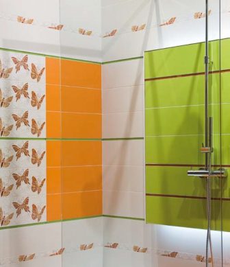 Bathroom tiles Ceramicas Aparici Lattice Naranja