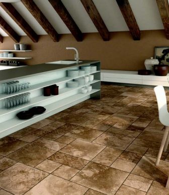 Kitchen floor tiles Arcana Sole Emilia Noce