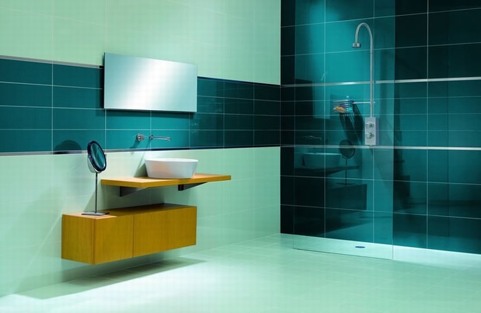 Bathroom Tiles Cinca Color Line Ocean, Blue Bathroom Tiles Image