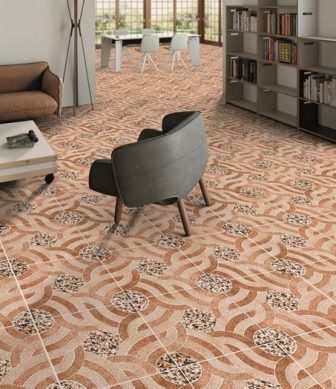 Floor decorative tiles Azalea Marron