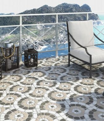 Floor decorative tiles Brittania Gris