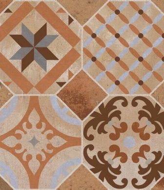 Floor decorative tiles Gibraltar Hexagono Mix