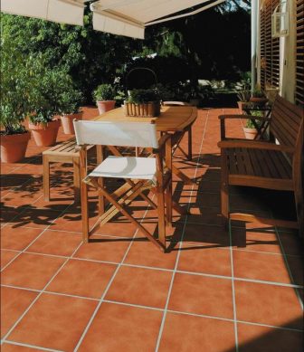 Ceramic tiles for terrace Valencia Tostado