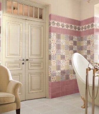 Mainzu tiles Tissu rosa