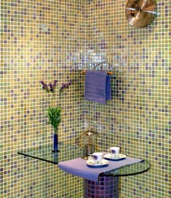 Glass mosaic tiles Acquaris Lavanda