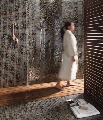 Glass mosaic tiles Acquaris Maldivas