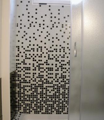 Wall mosaic tiles Degradado bicolor negro
