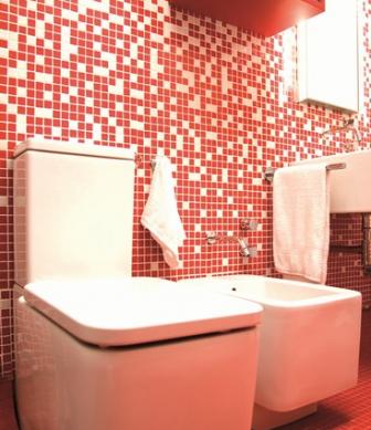 Wall mosaic tiles Degradado bicolor rojo