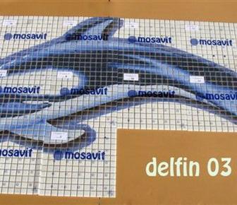 HD glass mosaic tiles Delfin
