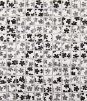 Mosavit mosaic Dreams Flor Gris-Negro