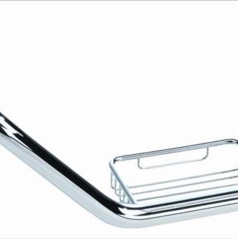 Bar with soap dish in brass, polish finishing 09046.B