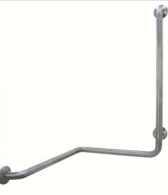 Double angled shower grab bar satin 15049.S