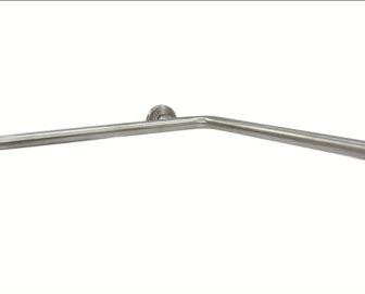 90º angle shower grab bar 70x70 cm satin 15052.S