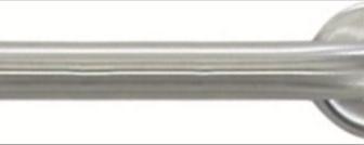 Straight shower grab bar 30 cm polish 15054.30.B