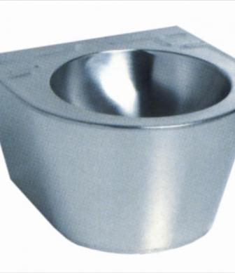 Stainless steel conical wall prison washbasin 420x410 hidden installation 13035.P.S