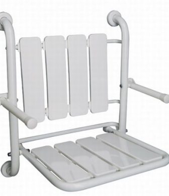 WCCare Folding Seat F/Shower W/Back Arms