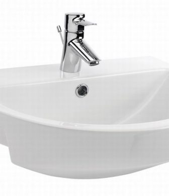 City 54 semi recessed wash basin