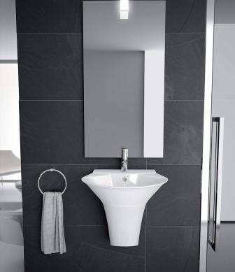 Jade wash basin 55 cm w fixing kit