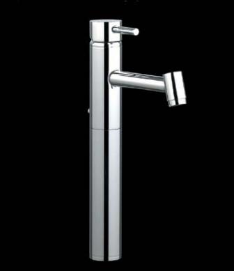 Tube long basin mixer w pop up waste