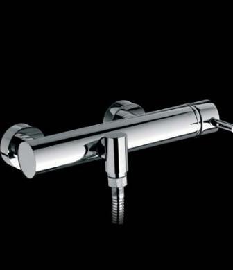 Tube shower mixer without hand shower