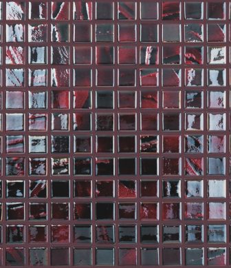 Vidrepur mosaic Pincel Negro-Rojo 50x50