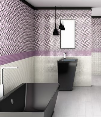 Glass mosaic Vidrepur Edna Purple