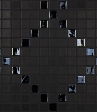 Vidrepur mosaic Negro Rombo 25X25