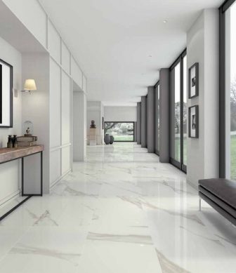 Corridor tiles Zirconio Ca Marmo White