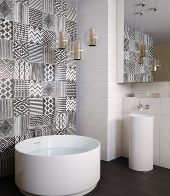 Wall tiles Zirconio Ethnic Black