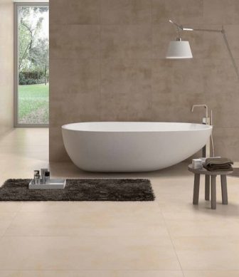 Bathroom tiles Zirconio Portland Tobacco